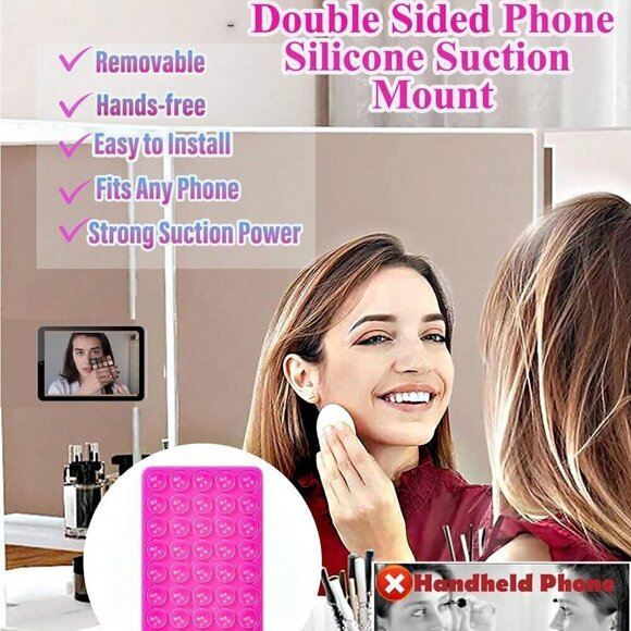 Hot Pink Home's Silicone Suction Cup Phone Holder Hands-Free Mobile Phone Stand - Picture 2 of 4